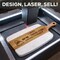 Makerflo Wood Marble Serving Board for Kitchen | Cutting Board Ideal for Personalization (Laser Engraving, Epoxy, UV DTF, Vinyl) | Individually Wrapped